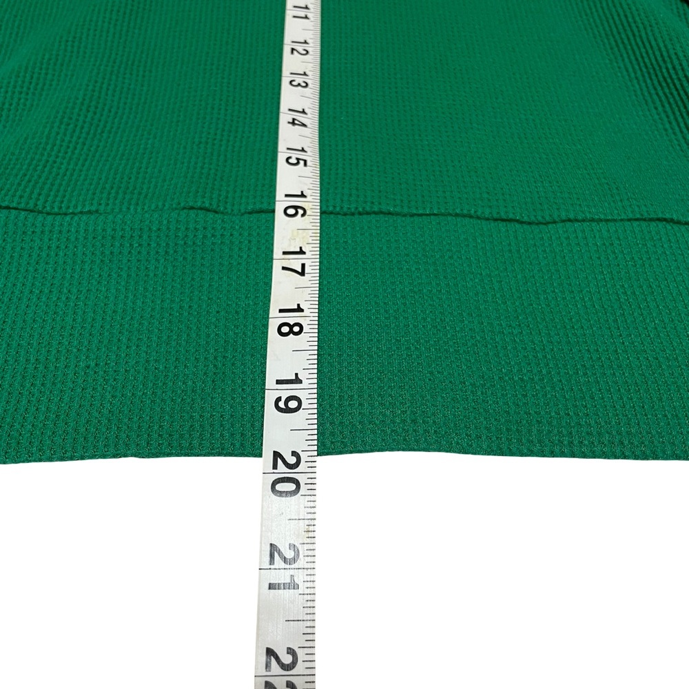 PILCRO Anthropologie Kelly Green Mock Neck Waffle Knit Long Sleeve Size Large - Picture 9 of 9